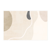 Tapis moderne abstrait crème rectangulaire antidérapant en fausse fourrure de cachemire pour salon et chambre à coucher, décoration haut de gamme pour la maison H 2129