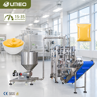 Machine d'emballage automatique de liquides à pompe rotative 420Y (50g-1000g) pour miel, sauce chili, vinaigrette, huile, pâte, sachets et sacs, certifiée CE
