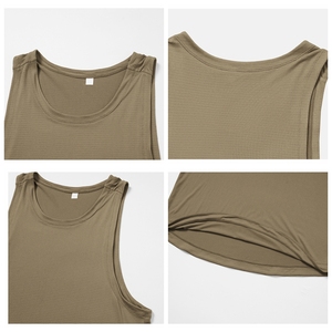 Débardeurs de sport sans manches pour hommes, entraînement de musculation, fitness, logo personnalisé, séchage rapide, respirant, vêtements de sport actifs, singlet - Product Image 5
