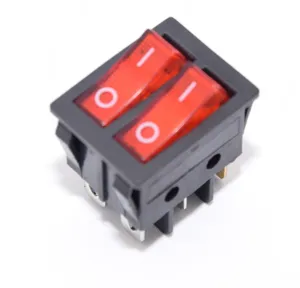 High quality double pole double throw good touching illuminated15A 125/250VAC T125 55 Rocker Switch