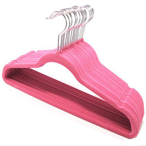 Nhung đen móc nhựa mỏng tiết kiệm không gian đổ xô Non-Slip nhung áo móc bán buôn - Product Image 5