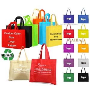 Sac à provisions recyclable non tissé avec logo personnalisé Sac fourre-tout en PET écologique avec plastification Produit promotionnel réutilisable - Product Image 1