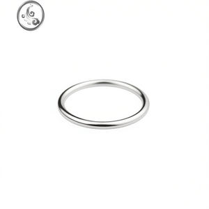 Bague en acier inoxydable classique, style unisexe, pour un usage quotidien, bijou cadeau - Product Image 1