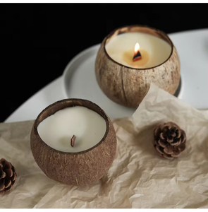 Handmade Natural Coconut Aroma <b>Candle</b> with Wooden <b>Wick</b> for Diwali Ramadan Holidays and Bars Wholesale Gift Coconut <b>Candle</b> - Product Image 4