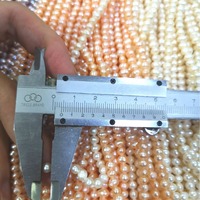 Perles de pomme de terre d'eau douce naturelles de 4 mm à 4,5 mm, perles semi-finies, accessoires de bijoux DIY, vente en gros