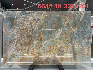 Marbre bleu naturel d'Amazonie, pierre paysagère de luxe bleu-or pour murs décoratifs et comptoirs - Product Image 5
