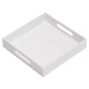 Manufacturer Rectangle Acrylic Tray Clear Acrylic Serving Tray With Handles
