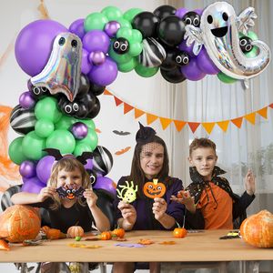 Halloween Balloon archar Kit <span class=keywords><strong>con</strong></span> fantasma <span class=keywords><strong>palloncini</strong></span> di lamina di <span class=keywords><strong>ragno</strong></span> occhio nero <span class=keywords><strong>palloncini</strong></span> in lattice per feste di Halloween decorazioni forniture - Product Image 3