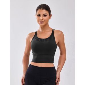 FOXA Débardeur de sport pour femme avec soutien-gorge intégré, coussinets amovibles, dos nageur, coupe courte, respirant, en Spandex et Polyester - Product Image 5