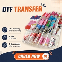 Transferts DTF personnalisés pour imprimante jet d'encre à transfert thermique sur PET, motifs prêts à poser