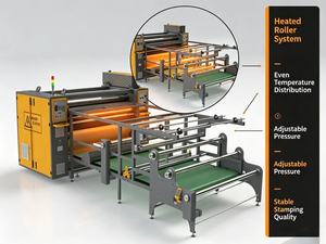 Nouvelle machine de transfert thermique par sublimation automatique à rouleaux pour textiles en polyester de grande largeur avec garantie d'un an et 220V - Product Image 3