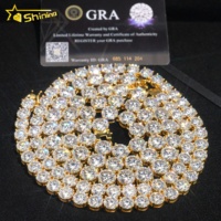 Vente flash Collier et bracelet tennis en diamant D VVS 8MM 10MM en argent sterling 925 Hip Hop Chaîne tennis en moissanite