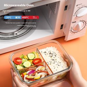 Récipients de stockage des aliments en <span class=keywords><strong>verre</strong></span> borosilicate avec couvercles-Récipient de stockage des aliments en <span class=keywords><strong>verre</strong></span> de qualité supérieure étanche, au micro-ondes et au four - Product Image 5