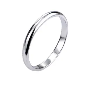 China Supplier Simple Style 925 silver platinum ring price 925 silver ring settings without stones