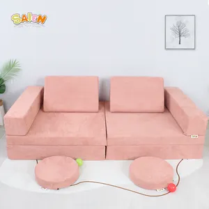 Indoor Play Set Free Combination 14PCS Modular Foam Creative Toddlers Kids Playing Floor Sofa Cozy Couch