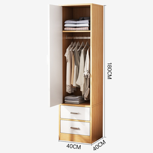 Armadio a Porta <span class=keywords><strong>Singola</strong></span> Autoportante Convertibile dal Design Minimalista Moderno <span class=keywords><strong>Salvaspazio</strong></span> per Camere Piccole e Soggiorno - Product Image 5