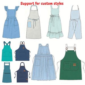Canvas Sleeveless Bib OEM Waist Work <b>Apron</b> Reusable Lightweight Breathable Waterproof Oil Eco-Friendly Chef Restaurants Barista - Product Image 4