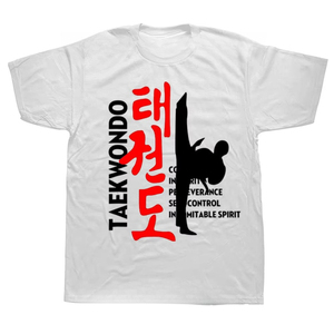 ฟันซิ่ง อินเตอร์เนชั่นแนล เทควันโด เฟเดอเรชั่น ไอทีเอฟ คาราเต้ เสื้อยืดแขนสั้นผ้าฝ้ายลายกราฟิกสำหรับผู้ชาย สไตล์สตรีทแวร์ ของขวัญวันเกิด - Product Image 5