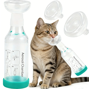 Strumento Professionale Veterinario per Inalazione di Animali Domestici, Camera Aerosol per il Trattamento di <span class=keywords><strong>Asma</strong></span> e Malattie Respiratorie nei Gatti e nei Cani - Product Image 6