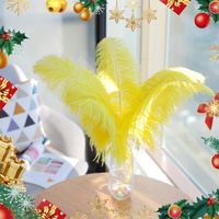 50-55cm Jaune Plumes D'autruche Drabs Décoration Pour Costumes De Carnaval Décoration De Table Teint Couleur Plumes D'autruche Pour Le Mariage