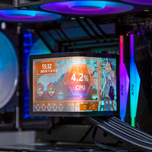 Système de refroidissement liquide AIO 360 mm 300 Watts TDP Radiateur à haute efficacité avec pompe à roulement dynamique fluide pour PC de jeu - Product Image 3