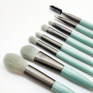 Ensemble de 8 pinceaux de maquillage de voyage OEM ODM, poils en nylon, manche en plastique, kit de pinceaux cosmétiques portables pour le visage, anticernes, fond de teint, avec sac en PU - Product Image 3