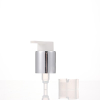 Nouvelle pompe à crème en aluminium argenté pour lotion cosmétique, en plastique, 20 24 28/410