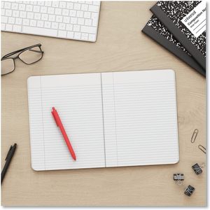 Cahier universel 20946 blanc, 100 feuilles, lot de 6, lignage collège, 9 3/4 x 7 1/2, couverture en carton simili cuir pour usage scolaire - Product Image 2