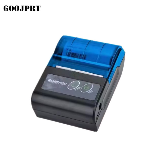 2026 New Model 58mm 2 Inch Wireless Thermal Portable Mini Receipt Barcode Ticket Printer Black White FCC Certified Android IOS