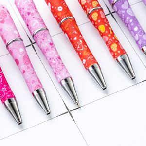 ดินสอพลาสติก DIY - ซีรีส์รูปหัวใจวาเลนไทน์ ปากกาลูกปัดแบบปรับแต่งได้ สำหรับของขวัญและโปรโมชั่น - Product Image 3