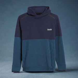 Men's Hooded <b>Fleece</b> Sweatshirt Color Blocking Design 100% Cotton Pullover Front Custom Logo Embroidery Printing - Product Image 3