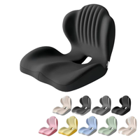 Coussin de siège ergonomique en mousse à mémoire de forme pour chaise de bureau avec soutien lombaire pour une longue durée de maintien assis, soulagement des douleurs dorsales, respirant