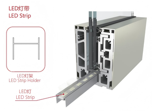 Grade de Vidro Temperado de 12Mm 15Mm 16Mm Sem Moldura para Exterior, Balustrada de Vidro para Varanda com Luz LED - Product Image 2