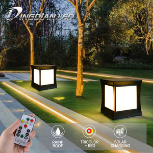 DINGDIAN New LED 4 màu sắc ngoài trời không thấm nước IP65 10 Wát năng lượng mặt trời năng lượng điều khiển từ xa + điều khiển ánh sáng năng lượng mặt trời LED vườn cột ánh sáng - Product Image 3
