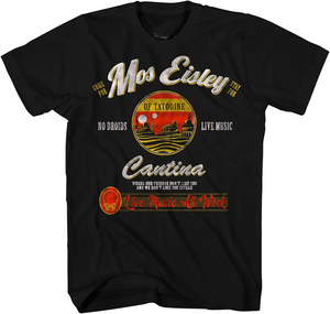 Mos Eisley Cantina <span class=keywords><strong>Tatooine</strong></span> Camiseta gráfica para hombre, camiseta de alta calidad con cuello redondo y manga corta, camiseta 100% de algodón, Tops 50995 - Product Image 1