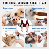 Harnais de toilettage pour chien et chat en maille respirante avec crochets en S pour la coupe des ongles – Aide au toilettage