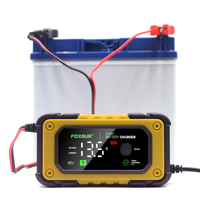 Nouveauté : Chargeur de batterie 12V 7A automatique rapide pour moto, camion et voiture avec fonction d'alimentation