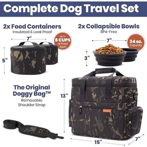 Sac de voyage pour chien Modoker, échantillon gratuit, ensemble de voyage pour animaux de compagnie pour le week-end, sac fourre-tout approuvé par les compagnies aériennes pour chiens et chats avec poches multifonctions - Product Image 4