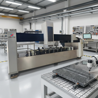 Centre d'usinage CNC automatique HMI pour comptoirs en marbre, découpe d'évier, polissage des bords, machine de fabrication multifonctionnelle 1500 mm max.