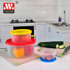 7 Cái/5 Cái/3 Cái Có Thể Điều Chỉnh Air-Tight Lưu Trữ Rõ Ràng Vòng Nhựa Thực Phẩm Container Với Nắp - Product Image 4