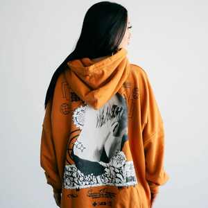 Sudadera con Capucha para Mujer, Estilo Hip Hop, Tejido de Punto Lavado al Ácido, 100% Algodón, Resistente al Viento, Corte Holgado, Personalizable con Logotipo Frontal, para Invierno - Product Image 5