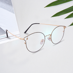 99yi xym5803 redonda de acero inoxidable Kacamata Optik de ojo de gato gafas para mujeres - Product Image 5