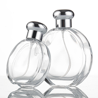 Flacon de parfum en verre 30-50 ml, atomiseur transparent-noir, flacon pulvérisateur, cristal, forme carrée, vide, rechargeable