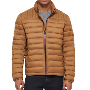 Chaqueta de algodón informal para hombre de invierno 2024, abrigo de Color <span class=keywords><strong>s</strong></span>ólido con cuello levantado y cremallera, nailon teñido liso, Comercio Exterior de <span class=keywords><strong>Amazon</strong></span>/AliExpress - Product Image 1