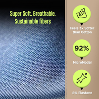 Caleçons longs pour hommes en Tencel Modal extensible avec ouverture frontale, confortables, personnalisables avec logo – Vente en gros