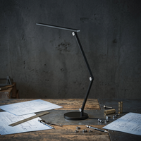 Lampe de bureau LED à bras articulé réglable, contrôle tactile à intensité variable, 3 températures de couleur, lumière de lecture sans scintillement pour la protection des yeux