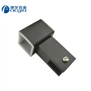 Directly Supply Square Tube Brass Bathroom Tempered Glass Door Clamp Glass Connector Fittings