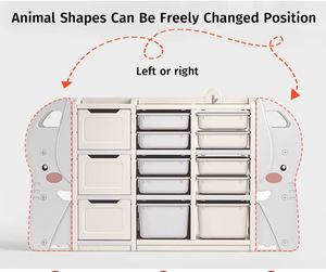 Muebles de Plástico para Niños MIGO BEAR, Librería y Organizador de Juguetes para Sala de Estar, Armario Colorido para Jardín de Infancia - Product Image 2