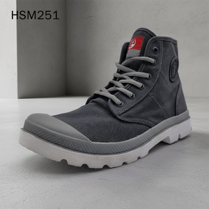 รองเท้าบูทเดินป่า LXG พื้นรองเท้าฉีดขึ้นรูป PU/PU ทนทานต่อการฉีกขาด ผ้าใบ รองเท้าบูทคอมแบทสำหรับกิจกรรมกลางแจ้ง ยอดนิยมในประเทศปาปัวนิวกินี รุ่น HSM251 - Product Image 1