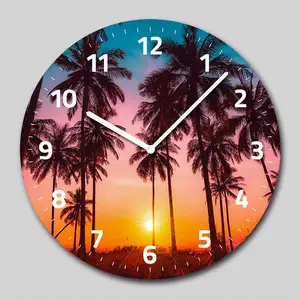 Wholesale cheap wall clocks 16 Inch beach coastal decorative wall clock handmade wall clocks